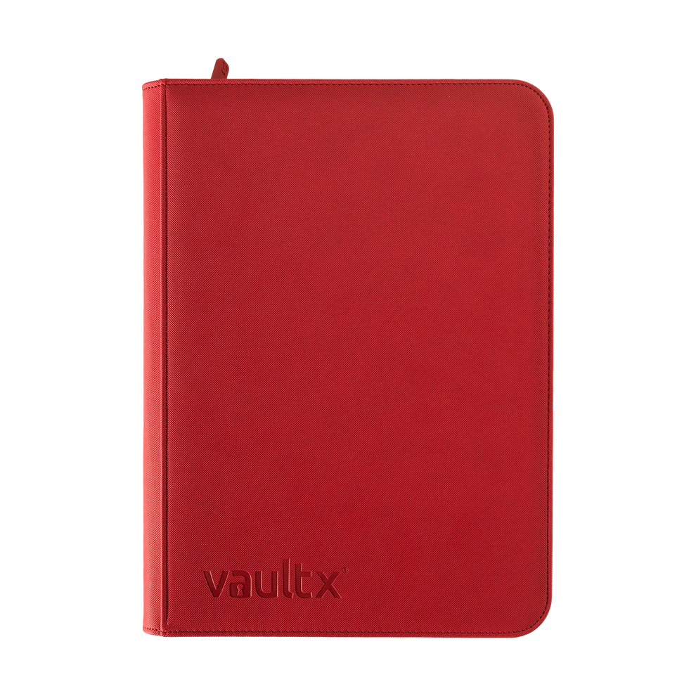 ZIP BINDER RED 9-POCKET