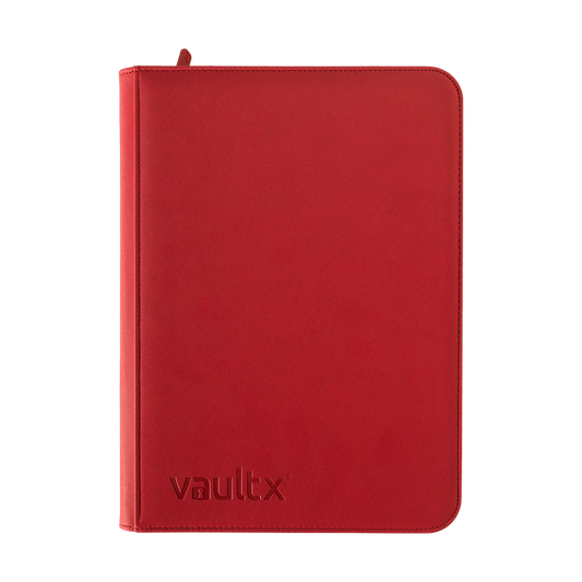 ZIP BINDER RED 9-POCKET