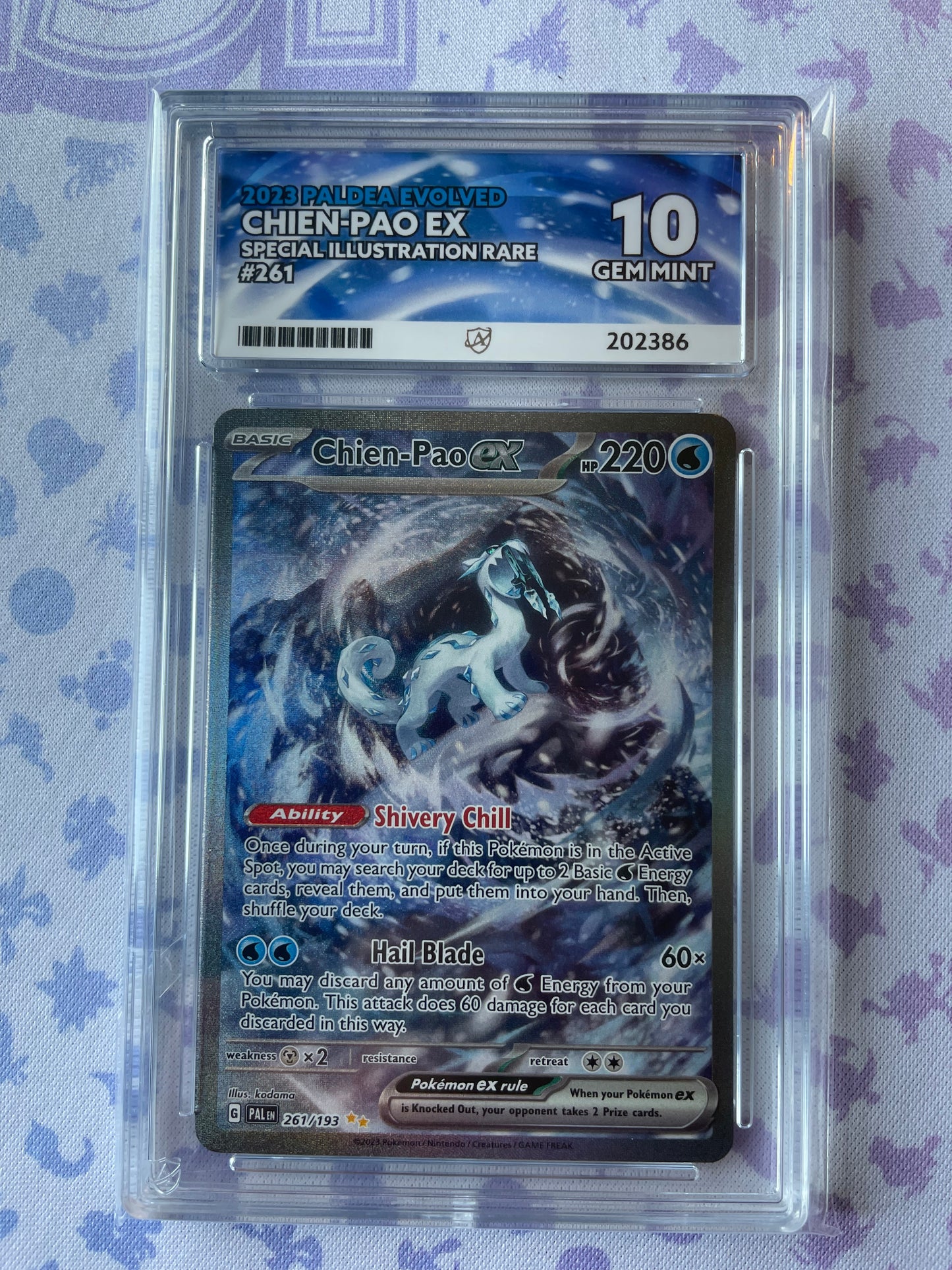 2023 - Chien Pao ex - Paldea Evolved - 261/193 (10 GEM MINT)