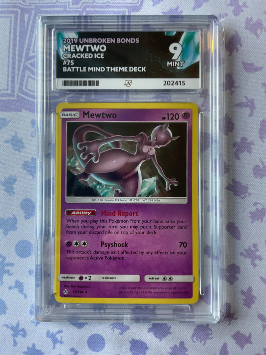 2019 - Mewtwo - Unbroken Bonds - 75/214 (9 MINT)