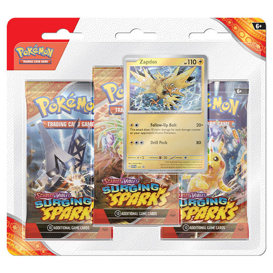 PRE ORDER - Pokémon TCG: Scarlet & Violet 8 - Surging Sparks 3-Pack Blister