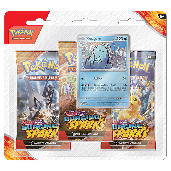 PRE ORDER - Pokémon TCG: Scarlet & Violet 8 - Surging Sparks 3-Pack Blister